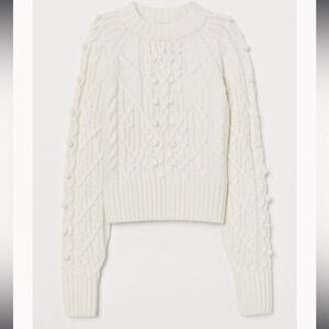 Cable-knit Wool-blend Sweater 
